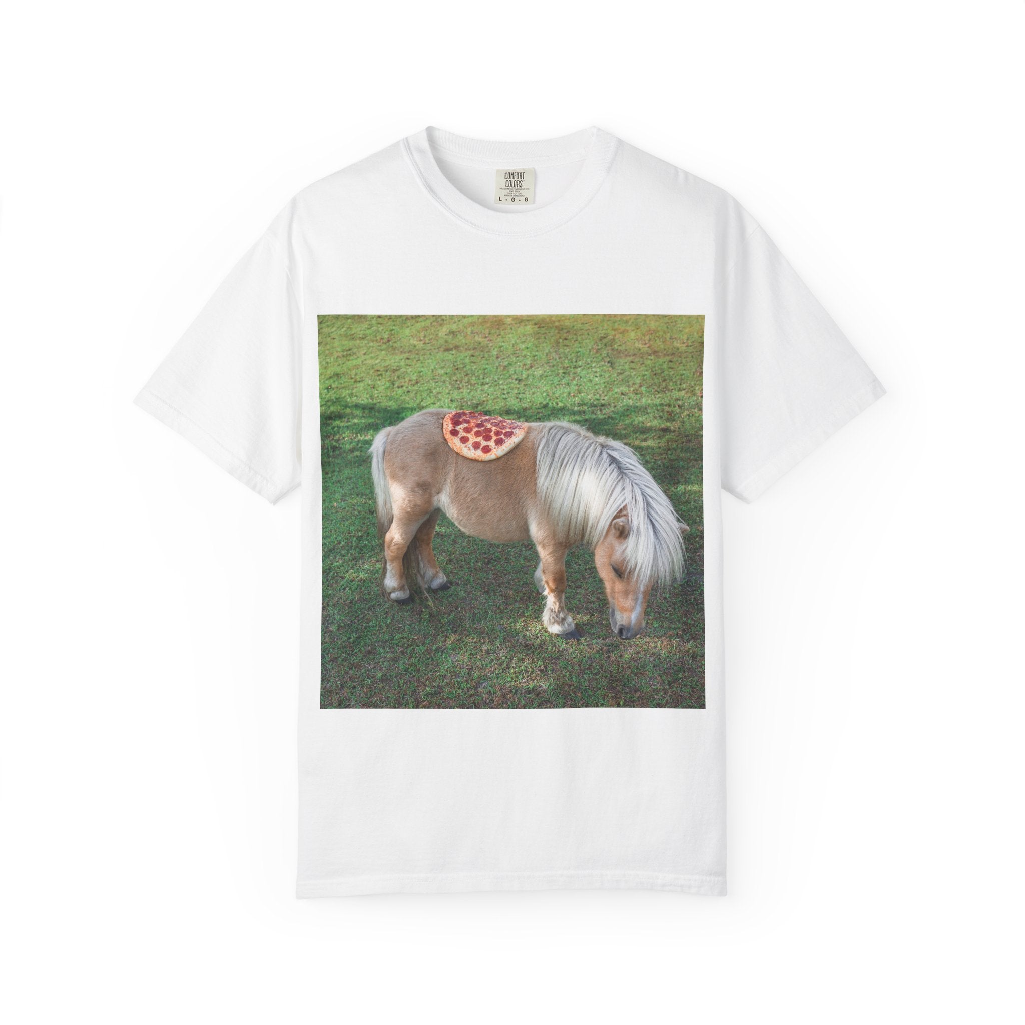 Pizza Pony T-Shirt — Cute Pony with Pizza Saddle Graphic Tee