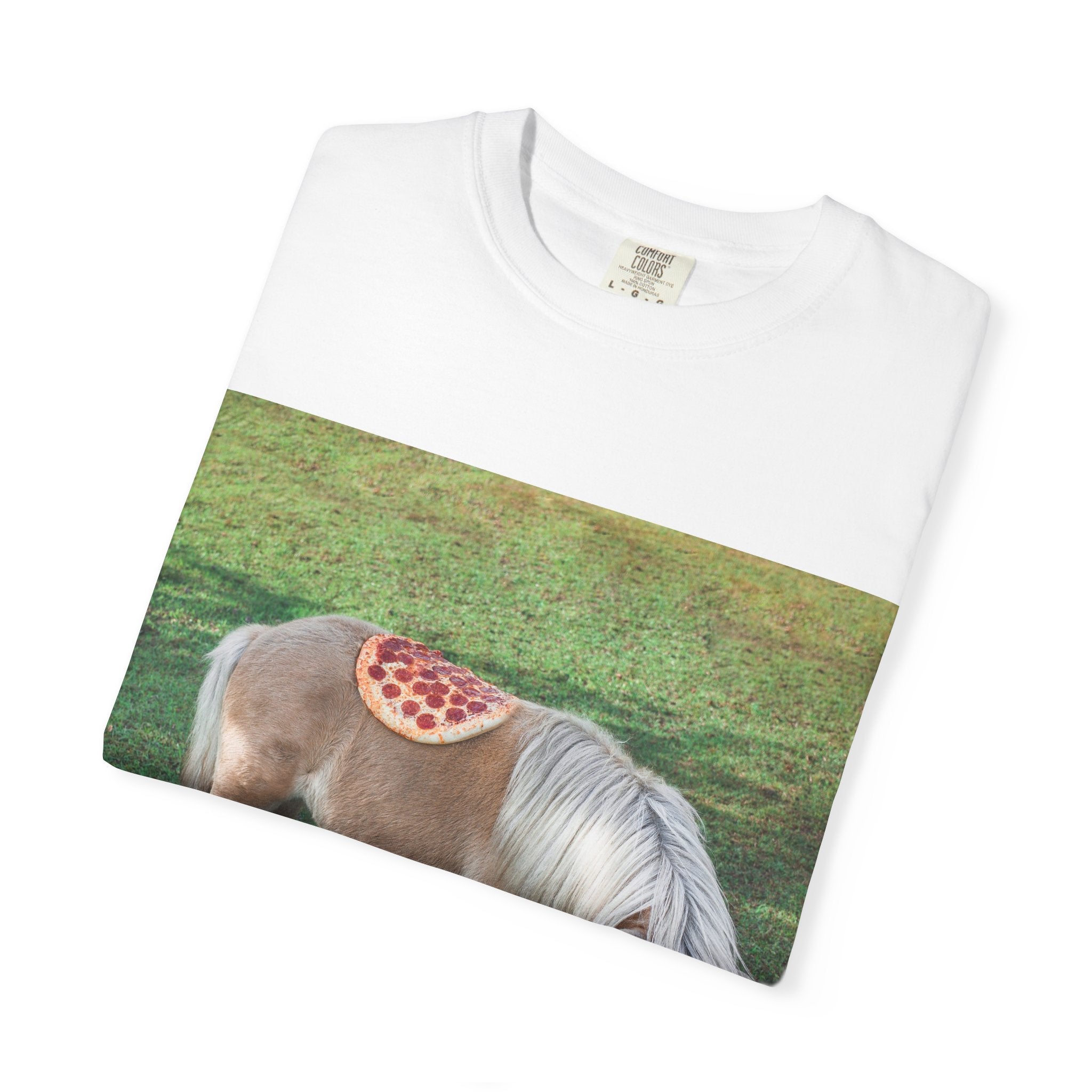 Pizza Pony T-Shirt — Cute Pony with Pizza Saddle Graphic Tee